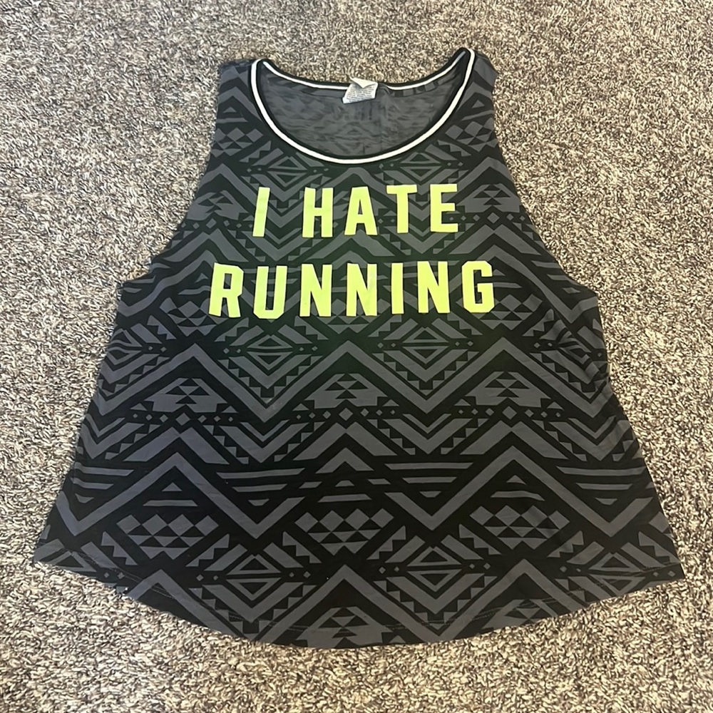 Victorias Secret PINK “I HATE RUNNING” Muscle Tank